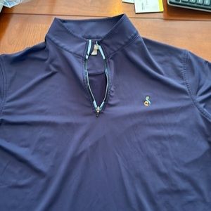 Peter Millar Streamsong 1/4 Zip.  Large. Blue. EUC.